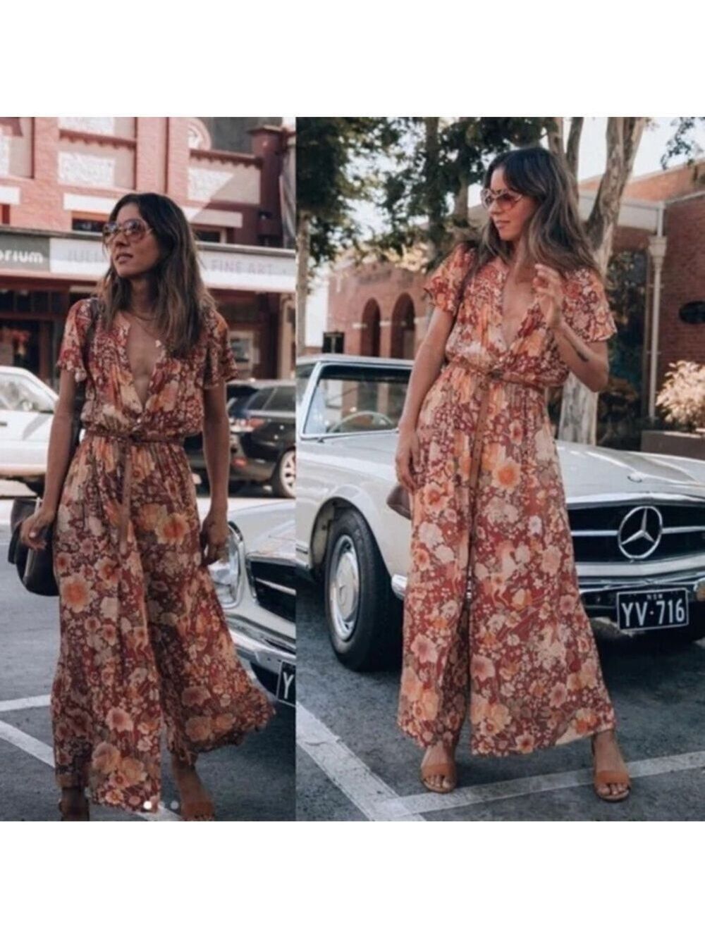 Spell & The Gypsy Collective Amethyst Pantsuit in Amber. Size M